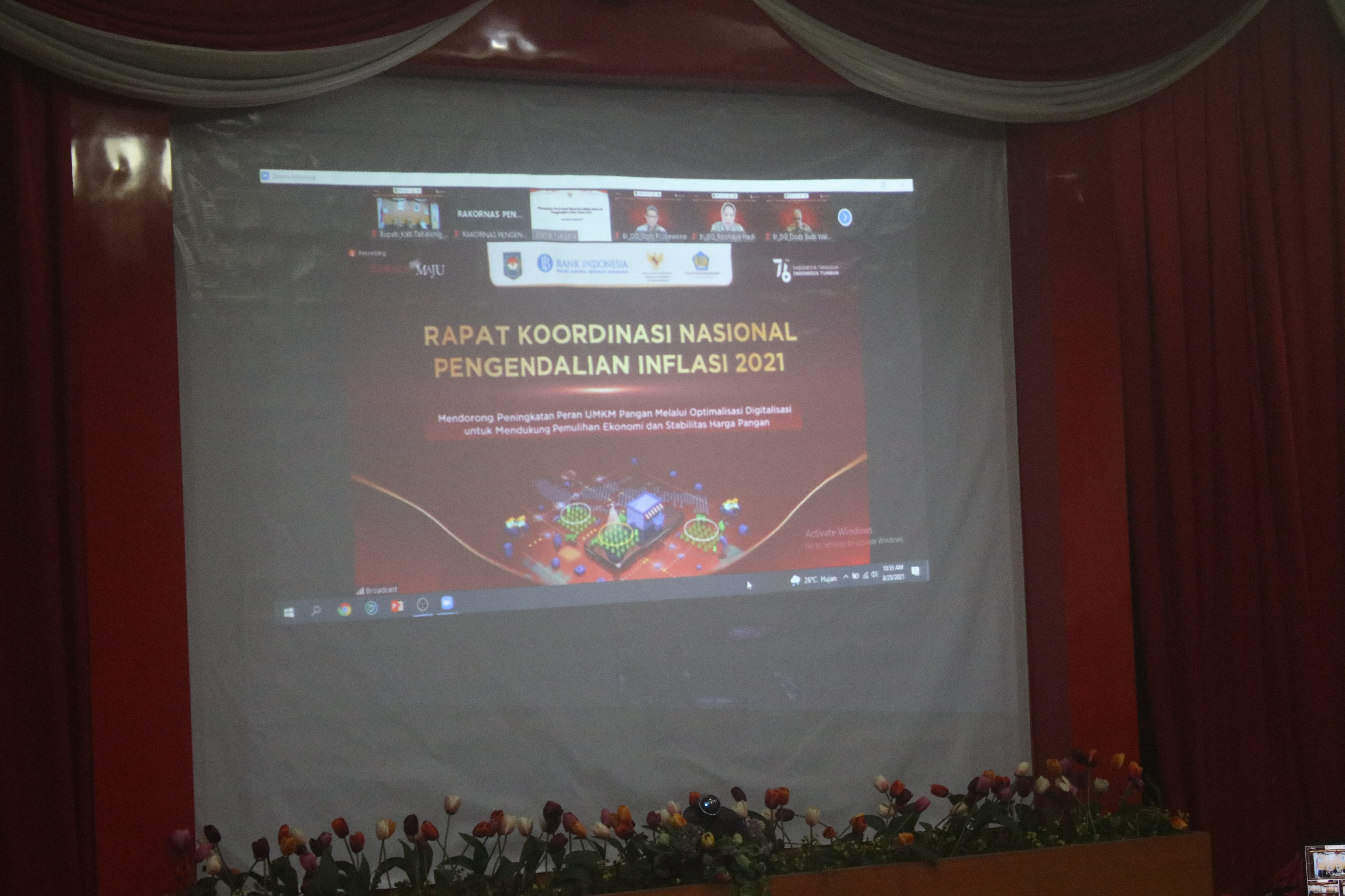 PEMKAB TABALONG HADIRI RAKORNAS PENGENDALIAN INFLASI TAHUN 2021